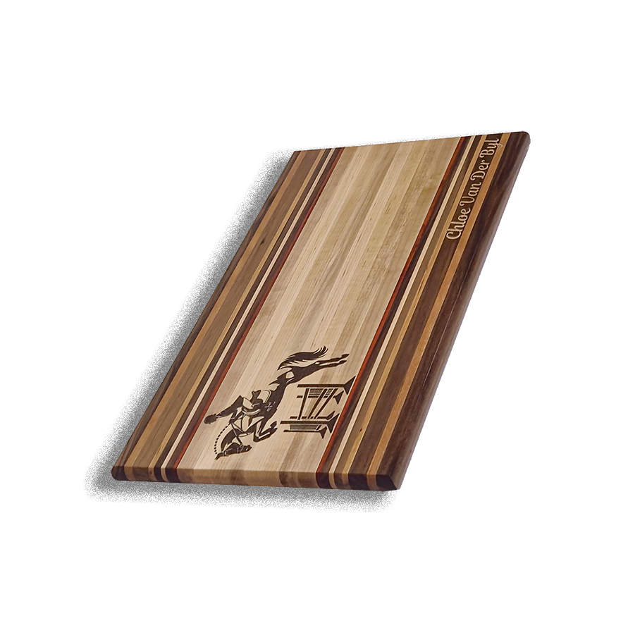 Cutting Board with Equestrian inlay
