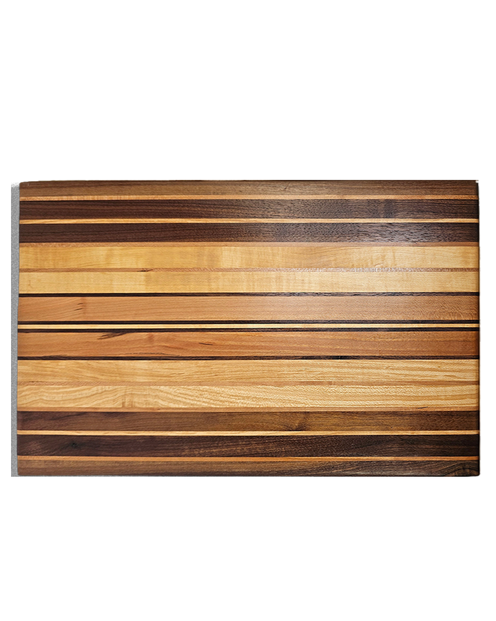 Cutting board with 4 hard woods