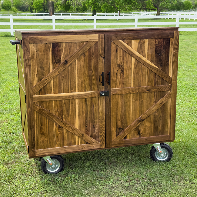 Equestrian Tack trunk wood
