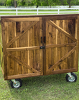 Equestrian Tack trunk wood
