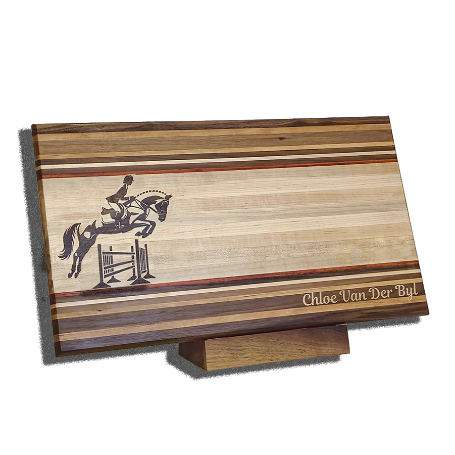 Cutting Board with Equestrian inlay